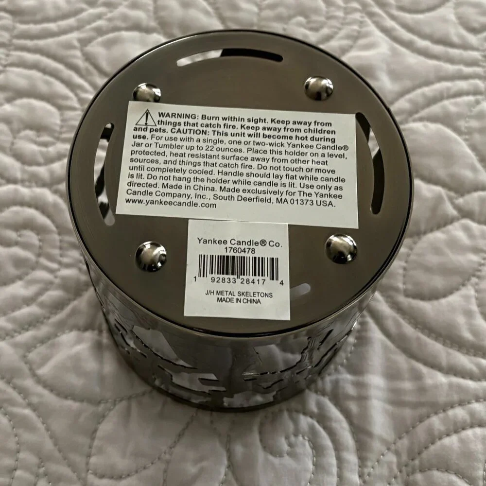 Yankee Candle Silver Metal Skeletons Candle Holder